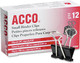 ACCO Small Steel Wire Binder Clips - 12 count