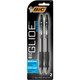 BiC Glide Retractable Ballpoint Pen Black - 2 Count