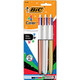 BiC Shine 4 Color Retractable Ballpoint Pen - 3 Count