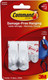 Command Small Wall Hooks - White, 2 Hooks + 4 Strips - 1 Lb