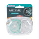 DR. TALBOT'S Soft-Flex Orthodontic Pacifiers, 0-6 months Aqua and Clear - 2 count