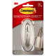 Command Large Sized Traditional Decorative Hook Brushed Nickel - 1 Ct