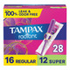 Tampax Pocket Radiant Duo Pack, Regular/Super, Unscented, 28 Ct