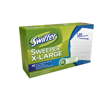 Swiffer Sweeper X-Large Dry Sweeping Cloths Refills, Unscented - 16 Ea ...