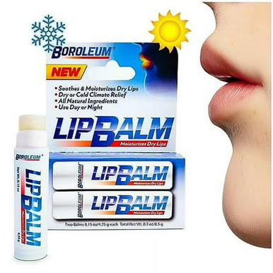 Boroleum Natural Lip Balm, 4.25 Gr. Tubes - 2 Lip Balms