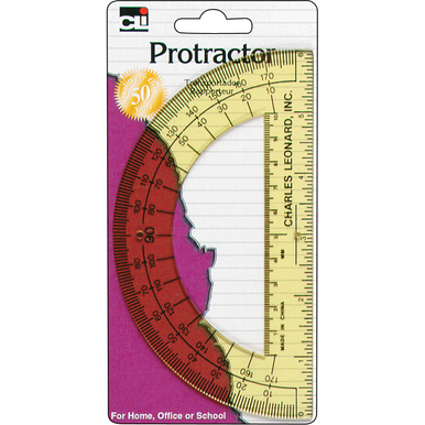 CLi Clear Plastic Protractor - Assorted Colors - 1 Ct