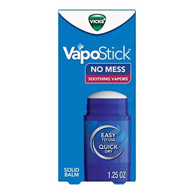 Vicks Vapostick, Invisible Solid Balm, Soothing Vicks Vapors, 1.25 Oz ...