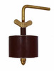 2.875-(2 7/8') Brass Hook Plug With Brass Wing Nut