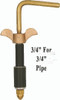 H-4-BW: 3/4" Hook Plug for 3/4" Pipe-Brass Wing Nut