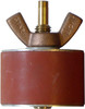 SO-19-BW:  4" Short Inducer for 4" Pipe-Brass Wing Nut