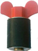 S-8-NW: 1-3/8" Brass Stem Plug-Nylon Wing Nut for 1-1/2" Copper Pipe