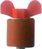 S-16-NW: 2" Regular Brass Stem Plug with Nylon Wing Nut for 2" PVC Pipe
