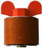S-20-NW: 2-1/2" Brass Stem Plug with Nylon Wing Nut for 2-1/2" Female Fittings