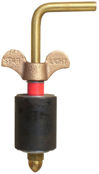 HC-8-BW: 1-3/8" Short Hook Plug for 1-1/2" Pipe into Pump Pots-Brass Wing Nut
