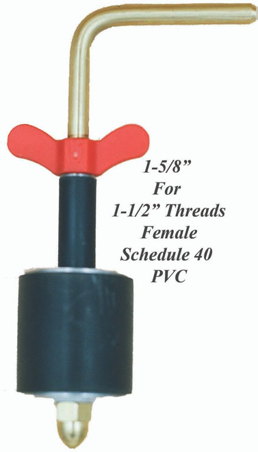 X-18-BW: 2-1/8 Long Hook Plug for 2 Female Threads-Brass Wing Nut.