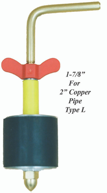 H-14-NW: 1-7/8" Hook Plug for 2" Copper Pipe-Nylon Wing Nut