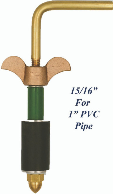 H-6-BW: 15/16" Hook Plug-For 1" PVC Pipe-Brass Wing Nut