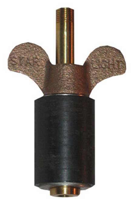 SO-6-BW: 1-1/2" Short Inducer for 1-1/2" PVC Pipe-Brass Wing Nut