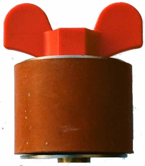 S-21-NW: 2-3/4" Brass Stem Plug with Nylon Wing Nut-For-2-1/2" PVC Female Slip Fittings