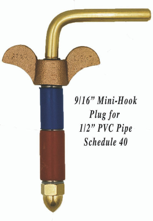 MH2 9/16" Mini Hook Plug for 1/2" PVC Pipe