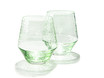 WINTERGREEN - Sparkling HANDBLOWN Stemless Glassware