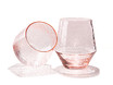 ROSE   - Sparkling HANDBLOWN Stemless Glassware