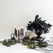 Smokey Tourmaline | Signature | Handblown Glass Pumpkin w/Tealight