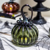 Smokey Tourmaline | Signature | Handblown Glass Pumpkin w/Tealight