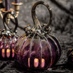 Enchanted Plum | Signature | Handblown Glass Pumpkin w/Tealight