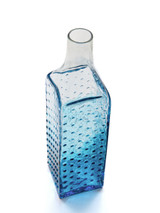 Ice & Aqua Hobnail Handblown Bottle