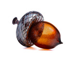 Metallic Bordeaux & Amber | HANDBLOWN GLASS ACORN