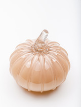 White Peach - Opaque Set Pumpkin with Tealight