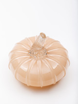 White Peach - Opaque Set Pumpkin with Tealight