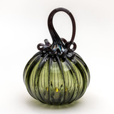 Smokey Tourmaline | Signature | Handblown Glass Pumpkin w/Tealight