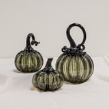 Smokey Tourmaline | Signature | Handblown Glass Pumpkin w/Tealight