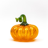 October on the Vine | Signature | Handblown Glass Pumpkin w/Tealight