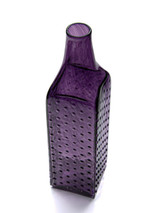 Indigo Hobnail Handblown Bottle