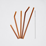 Amber Glass Straws