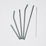 Gray Glass Straws