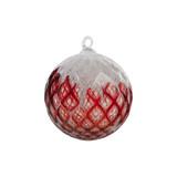 Cranberry Snow Flurry Ornament - Diamond Cut