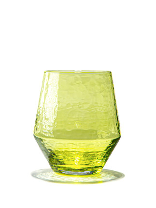 LIME - Sparkling HANDBLOWN Stemless Glassware
