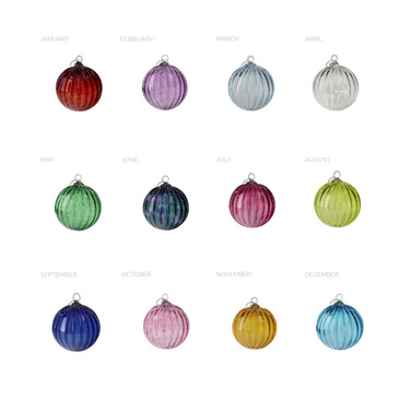 20 Point Birthstone Ornaments