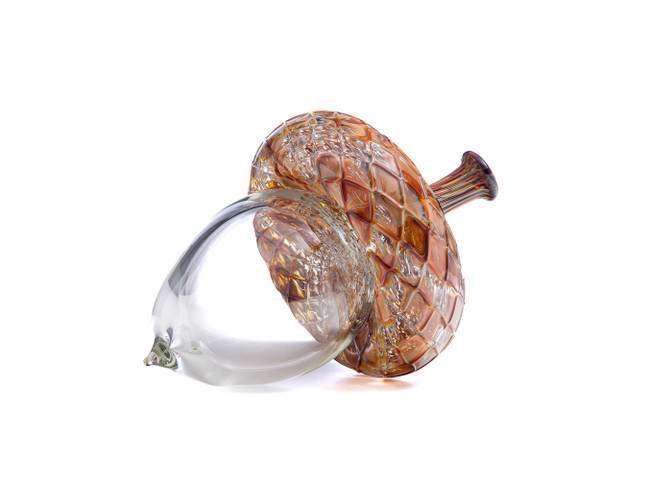 Caramel & Clear | HANDBLOWN GLASS ACORN