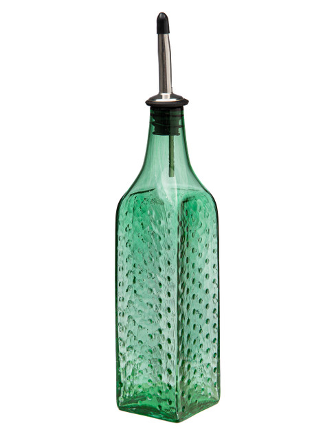 Spearmint Hobnail Handblown Bottle