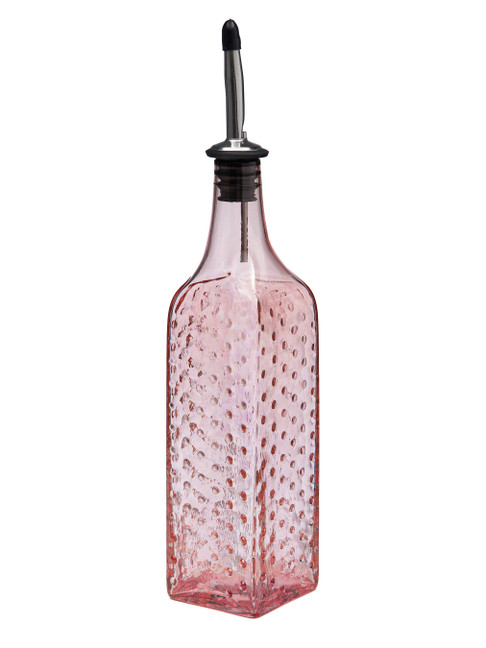 Pink Lemonade Hobnail Handblown Bottle