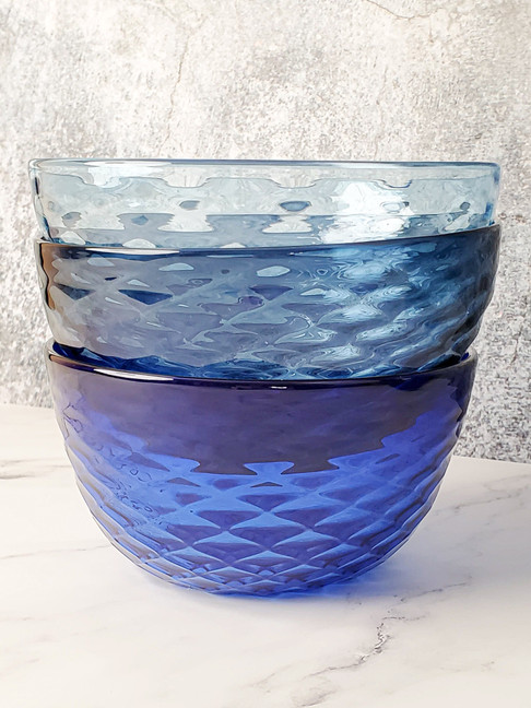 Blueberry Diamond Cut Bowl