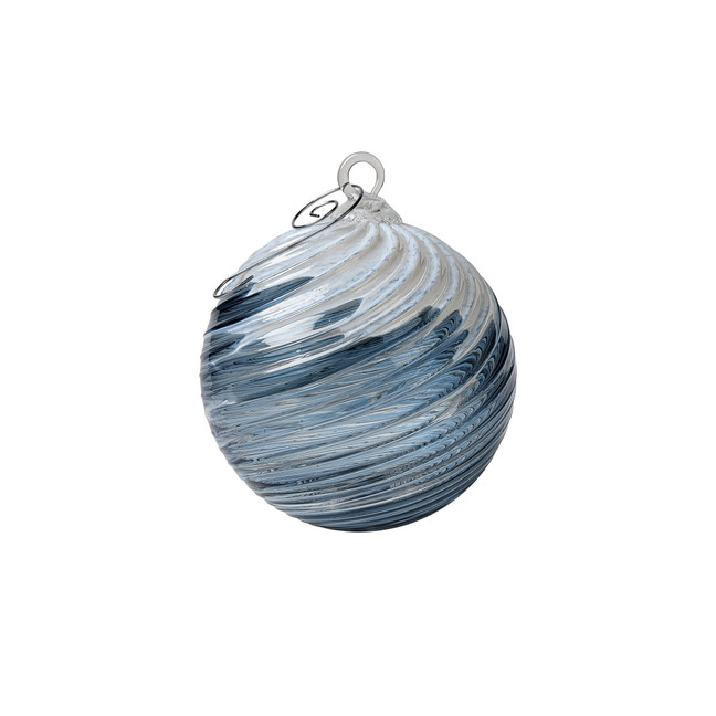 Slate Blue Snow Flurry Ornament - Spiral