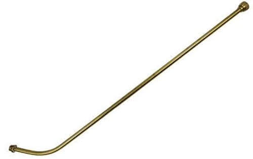 Curved Brass Sprayer Extension Wand, Crush Resistant, 24 Inch