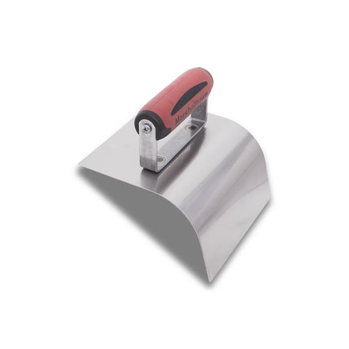 6" x 4" x 2" Radius Stainless Steel Curb Tool