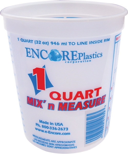 Encore Plastics 1qt Paint Cup with Measurements